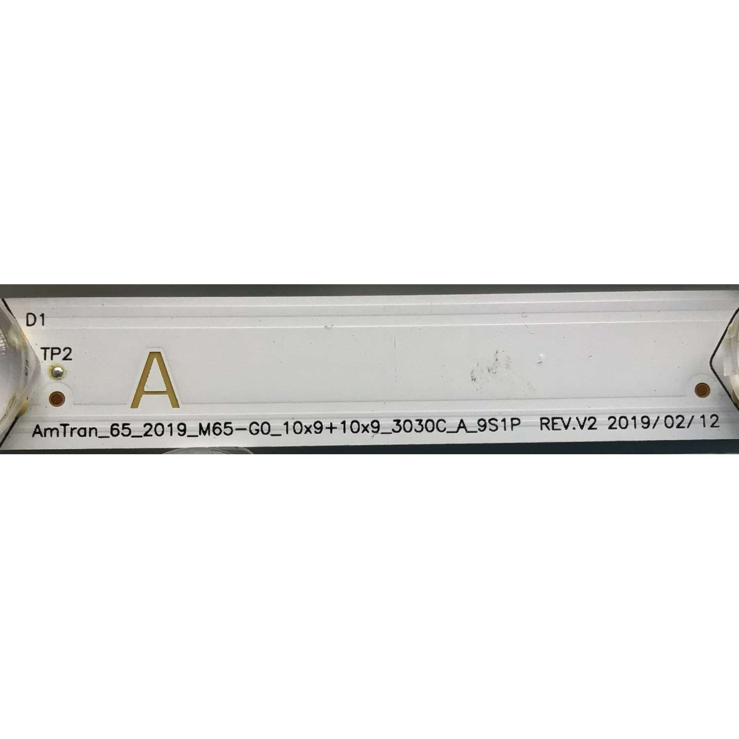 KIT DE LED'S PARA TV VIZIO (INCOMPLETO SOLO 18 PIEZAS) / NUMERO DE PARTE 0981010DCF20 / 0981010DCF22 / CS-MCPCB-150 94V-0 / 3030C_A_9S1P / AmTran_65_2019_M65-G0_10x9+10x9_3030C_B_9S1P / MODELO M657-G0 / NOTA IMPORTANTE:KIT CONSTA DE 20 PIEZAS EN TOTAL - Imagen 2